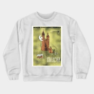 Krakow Poland Vintage Poster 1930s Crewneck Sweatshirt